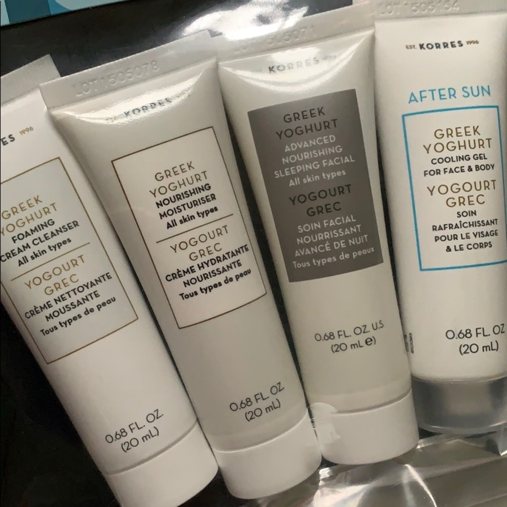 Korres Greek Yoghurt Foaming Cream Cleanser Moisturizer Face Facial Body Gel